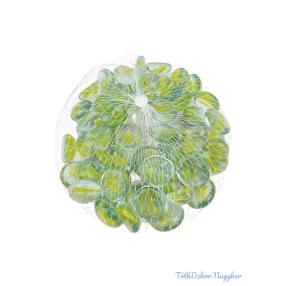 Dekor üvegkavics - Zöld