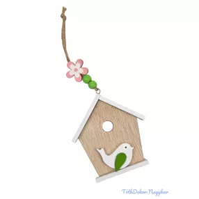Fehér tetejű madárházikó - rózsaszín madaras