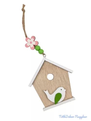 Fehér tetejű madárházikó - rózsaszín madaras