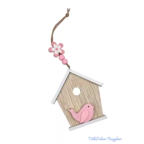 Fehér tetejű madárházikó - fehér madárral