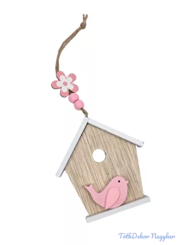 Fehér tetejű madárházikó - fehér madárral