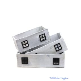 Ablakos fa láda szett 3db-os A - Szürke