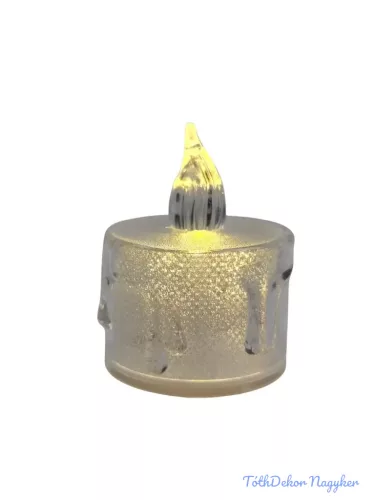 Csillámos csurgatott LED mécses 3cm