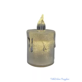 Csillámos csurgatott LED mécses 4,5cm