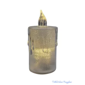 Csillámos csurgatott LED mécses 6cm