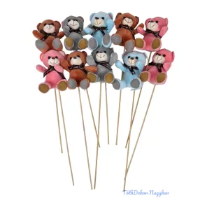 Vidám színes maci betűző 11 cm