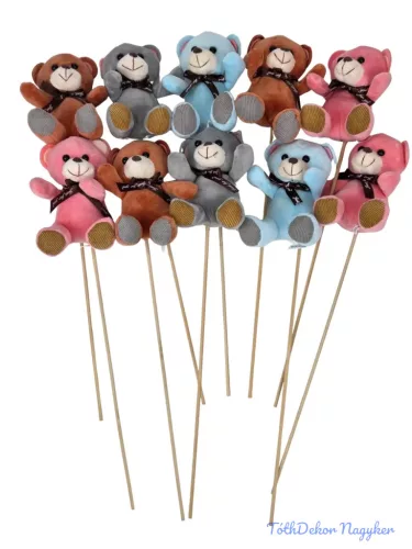 Vidám színes maci betűző 11 cm