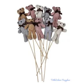 Kötött maci betűző 15 cm