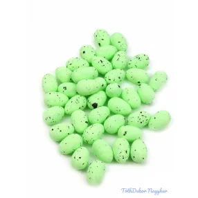 Színes foltos hungarocell tojás 3 cm 40db/csomag - Zöld