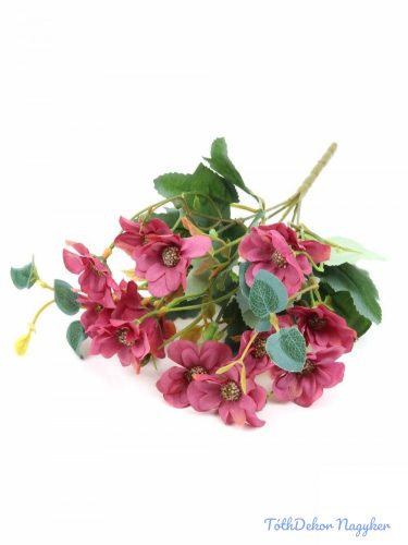 Kisfejes selyem csokor 30 cm - Mályva