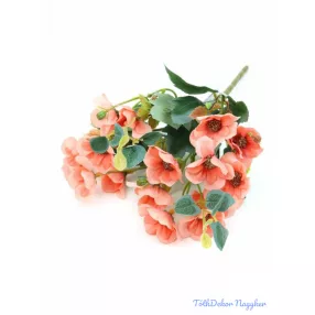 Kisfejes selyem csokor 30 cm - Korall