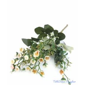 Apró fejű színes csokor 34 cm - Cirmos Rózsaszín