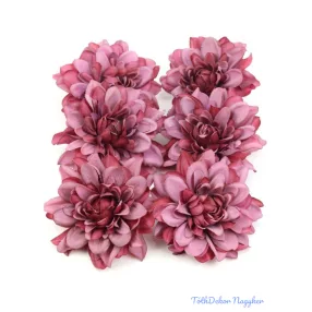 Dália selyemvirág fej 7-8cm - Bordó