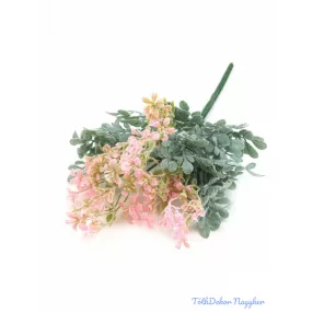 Művirágos hamvas zöld bokor 37 cm - Rózsaszín