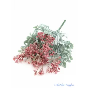 Művirágos hamvas zöld bokor 37 cm - Bordó