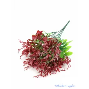 Műzöld díszítő csokor 38 cm - Bordó