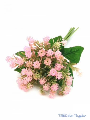 Művirágos díszítő csokor 31 cm - Rózsaszín
