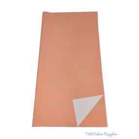 Kétoldalú színes fólia ív 57x57cm - Barack-Fehér