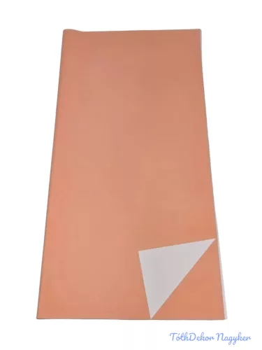 Kétoldalú színes fólia ív 57x57cm - Barack-Fehér