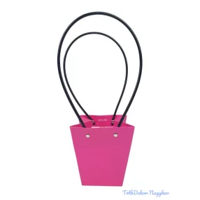 Virág táska kicsi trapéz - Pink