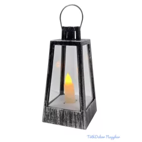 LED lámpás szögletes 12 cm - Antikolt Ezüst