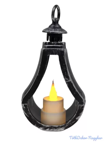 LED lámpás csepp alakú 15 cm - Antikolt Ezüst