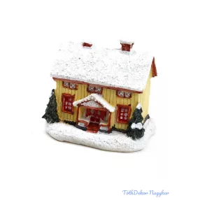 Téli házikó figura közepes 8x7,5x5,5cm - G