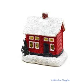 Téli házikó figura közepes 7,5x8x6cm - H