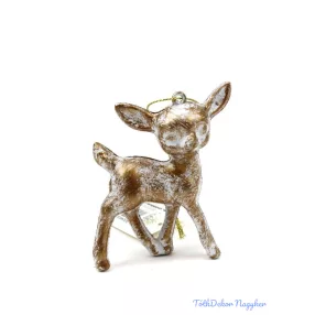 Metál műanyag szarvas - Antikolt arany gida