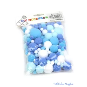 Textil golyó mix - Kék