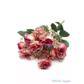 Vegyes színű kis rózsa csokor 30 cm - Antik Pink