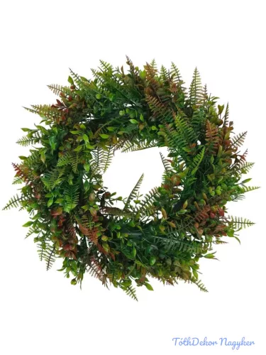 Kócos vegyes műzöld koszorú alap 45 cm - 24 Piruló Zöld