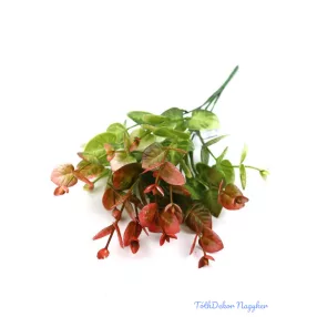 Műzöld leveles csokor 40 cm 390 - Korall végű