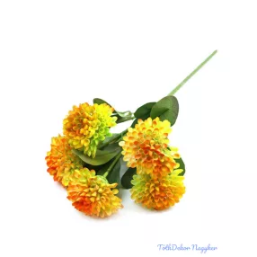 Hagymás fejű műzöld leveles csokor 39 cm 392 - Narancs