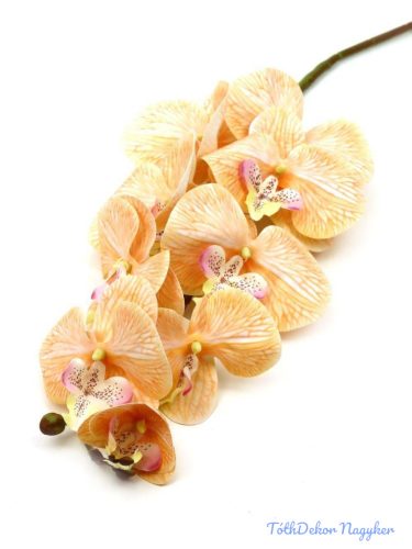 Orchidea szálas művirág ág 96 cm - Barack