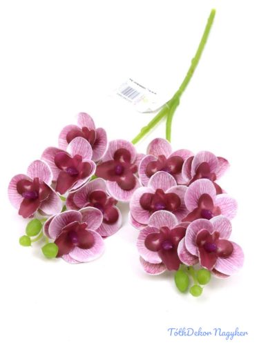 Orchidea 2 ágú szálas művirág 32 cm - Mályva