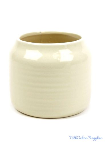 Szűkített szájú henger kaspó 9cm - Krém