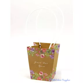 Virágtáska nagy trapéz - Lila-Rózsaszín