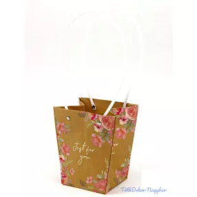 Virágtáska nagy trapéz - Rózsaszín