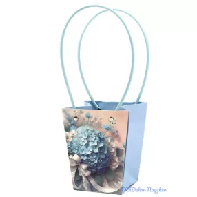Virágtáska nagy trapéz - Világoskék hortenzia