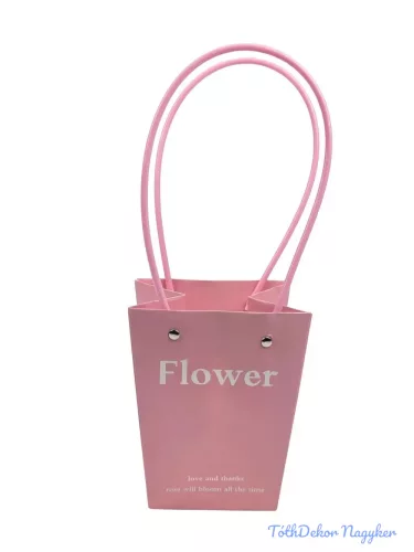Virágtáska nagy trapéz Flower - Rózsaszín