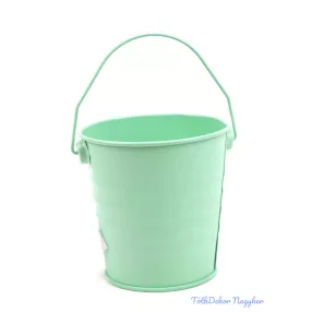 Színes bádog füles vödör 10cm - Világos Zöld