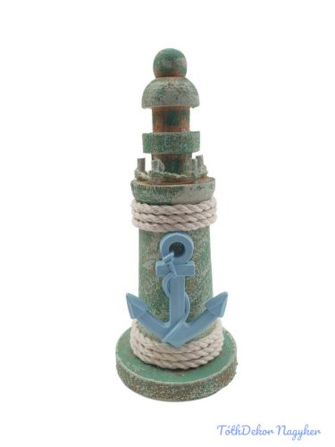 Fa világítótorony horgonnyal 12,5cm - Menta