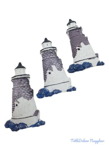 Nyári dekor - Világítótorony kb 8,5cm 3db/csomag