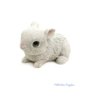 Törpe nyuszi figura 16x10cm - Fehér