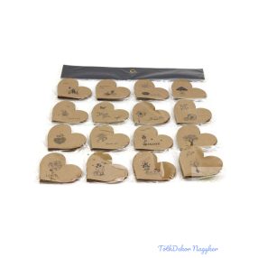 Ajándékkísérő kártya szett LOVE 80db/csomag - Szív