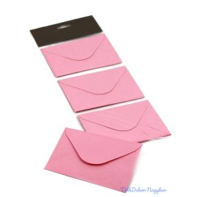 Színes boríték 7,5x11cm 12db/csomag - Rózsaszín