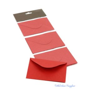 Színes boríték 7,5x11cm 12db/csomag - Piros