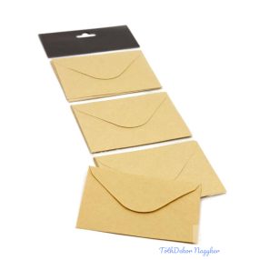 Színes boríték 7,5x11cm 12db/csomag - Natúr