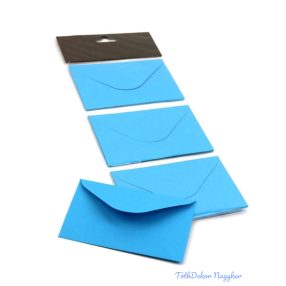 Színes boríték 7,5x11cm 12db/csomag - Kék